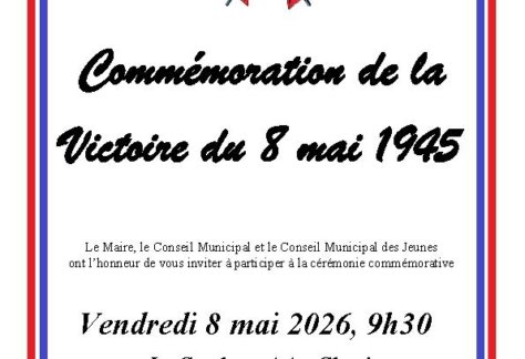 Affiche pour la cérémonie du 8 mai