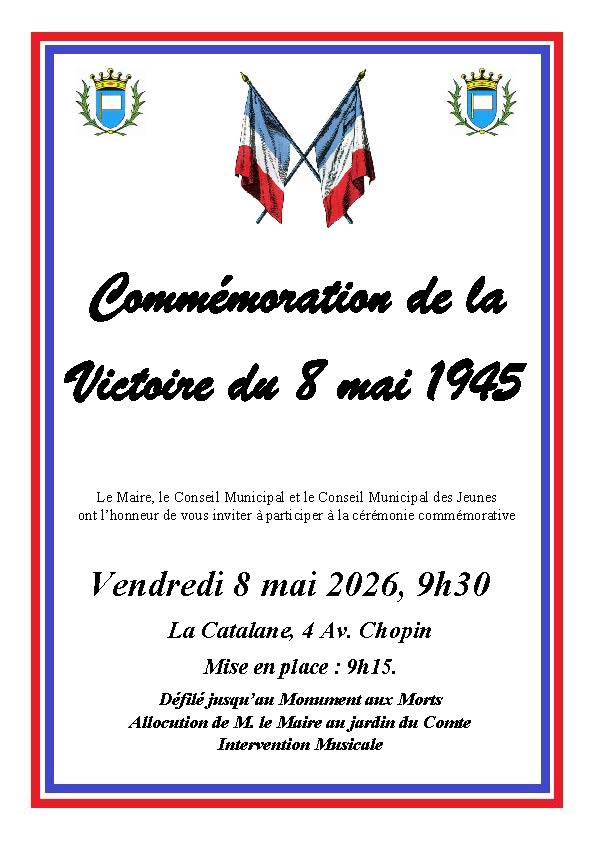 Affiche pour la cérémonie du 8 mai