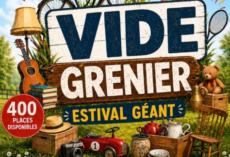 Affiche du vide grenier du dimanche 28 juin