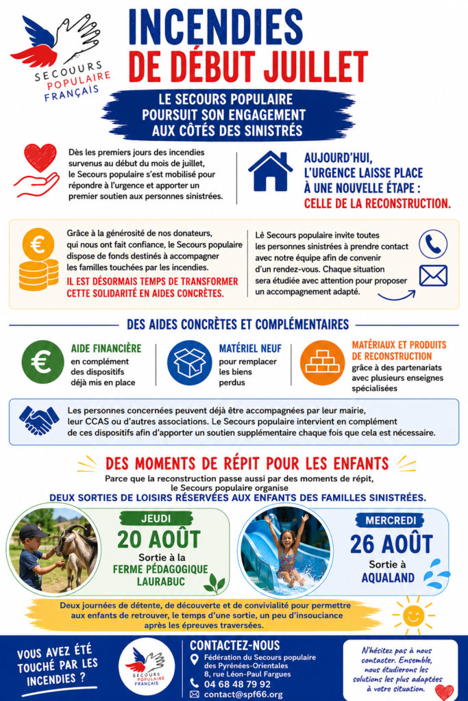 Affiche soutien aux sinistres