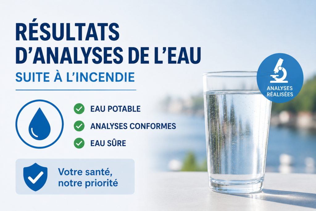 Résultats d'analyses du contrôle sanitaire - qualité des eaux de consommation