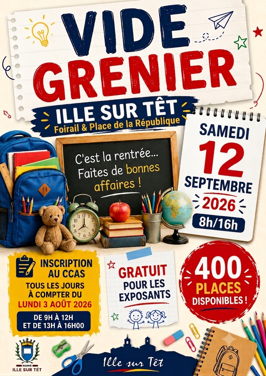 Affiche du vide grenier du 12 septembre
